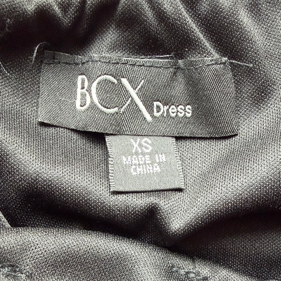 BCX Asymmetrical Strapless Dress in Red and Black Floral - Picture 2 of 3